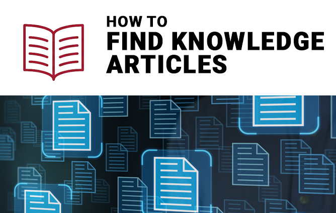 How to Find MTS Knowledge Articles